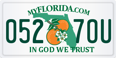 FL license plate 0527OU