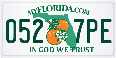 FL license plate 0527PE