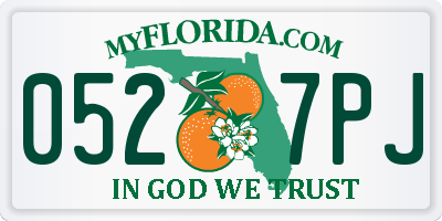 FL license plate 0527PJ