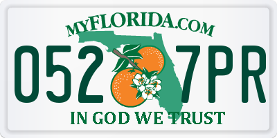 FL license plate 0527PR