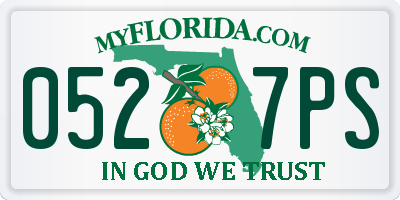 FL license plate 0527PS