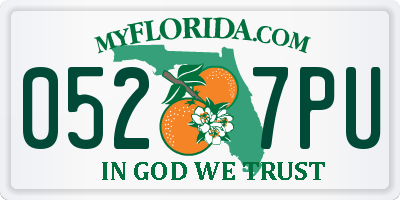 FL license plate 0527PU