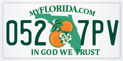 FL license plate 0527PV
