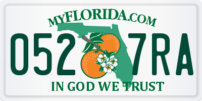 FL license plate 0527RA