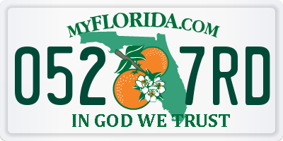 FL license plate 0527RD