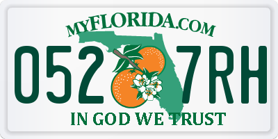 FL license plate 0527RH