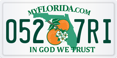 FL license plate 0527RI