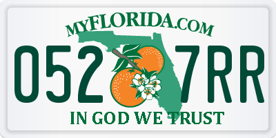 FL license plate 0527RR