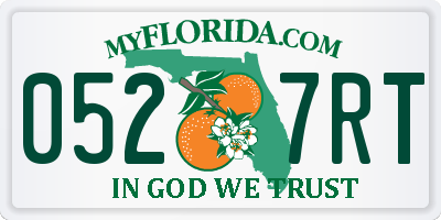 FL license plate 0527RT