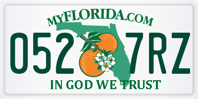 FL license plate 0527RZ