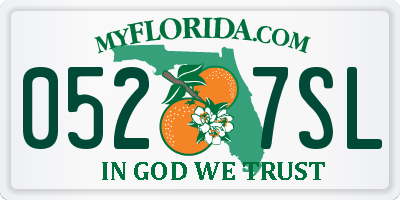 FL license plate 0527SL