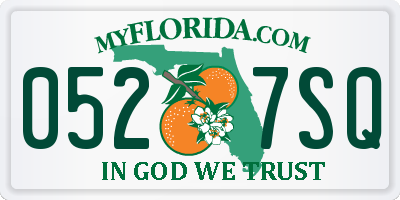 FL license plate 0527SQ