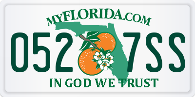 FL license plate 0527SS