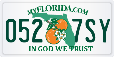 FL license plate 0527SY