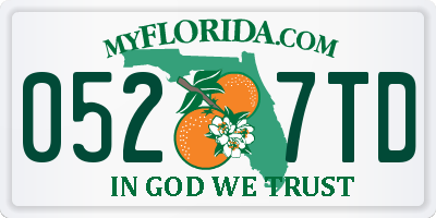 FL license plate 0527TD