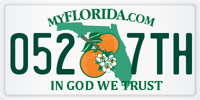 FL license plate 0527TH