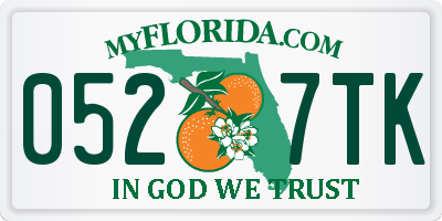 FL license plate 0527TK