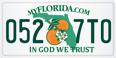 FL license plate 0527TO