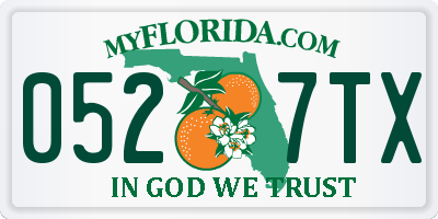 FL license plate 0527TX
