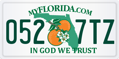 FL license plate 0527TZ