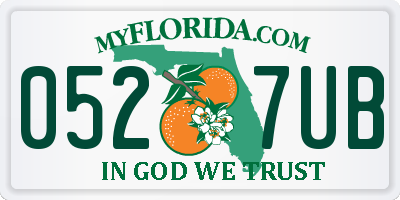 FL license plate 0527UB