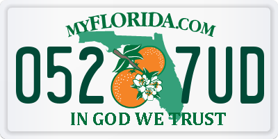 FL license plate 0527UD