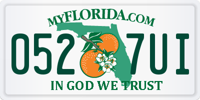 FL license plate 0527UI