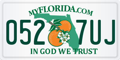 FL license plate 0527UJ