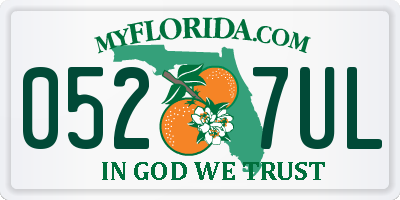 FL license plate 0527UL