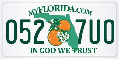 FL license plate 0527UO