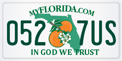 FL license plate 0527US