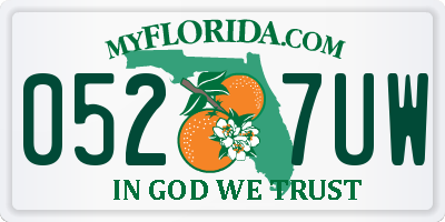 FL license plate 0527UW