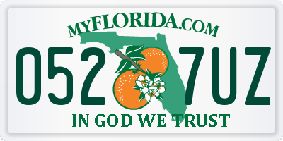 FL license plate 0527UZ