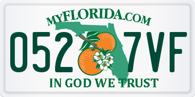 FL license plate 0527VF