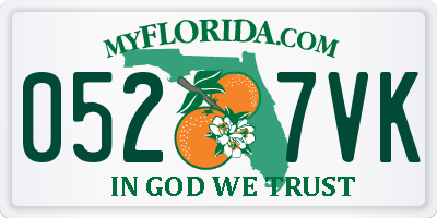 FL license plate 0527VK