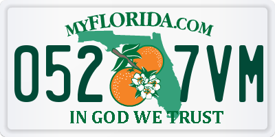 FL license plate 0527VM