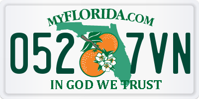 FL license plate 0527VN