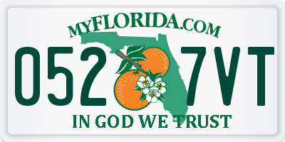 FL license plate 0527VT