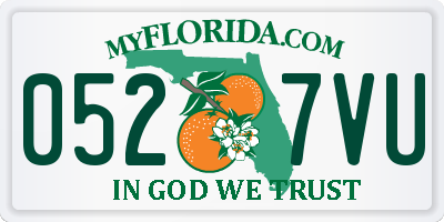 FL license plate 0527VU