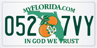 FL license plate 0527VY