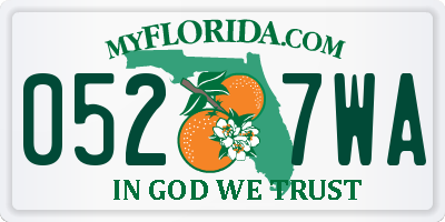 FL license plate 0527WA