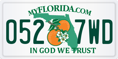 FL license plate 0527WD