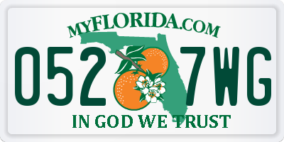 FL license plate 0527WG
