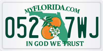 FL license plate 0527WJ