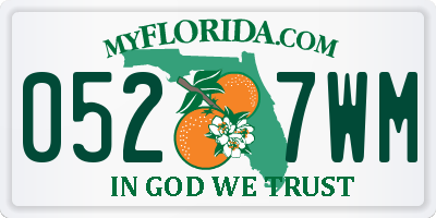 FL license plate 0527WM