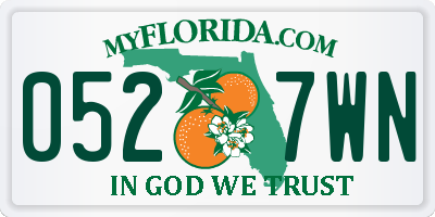 FL license plate 0527WN