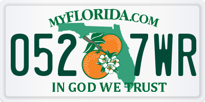 FL license plate 0527WR