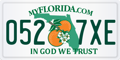 FL license plate 0527XE