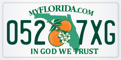 FL license plate 0527XG