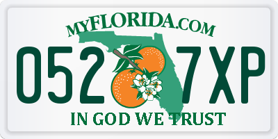 FL license plate 0527XP